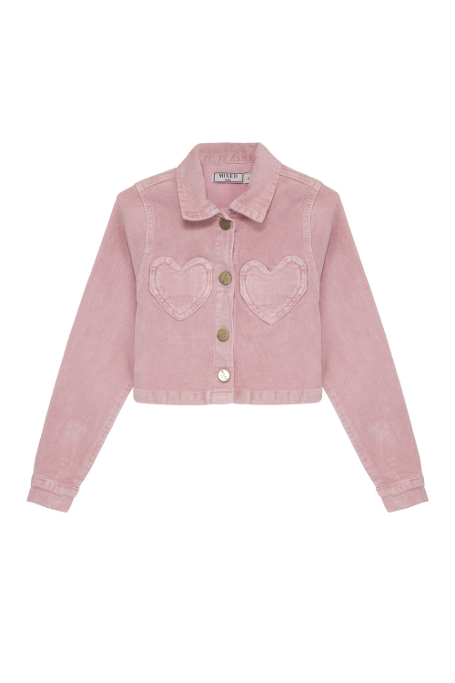 JAQUETA CROPPED HEART KIDS I22